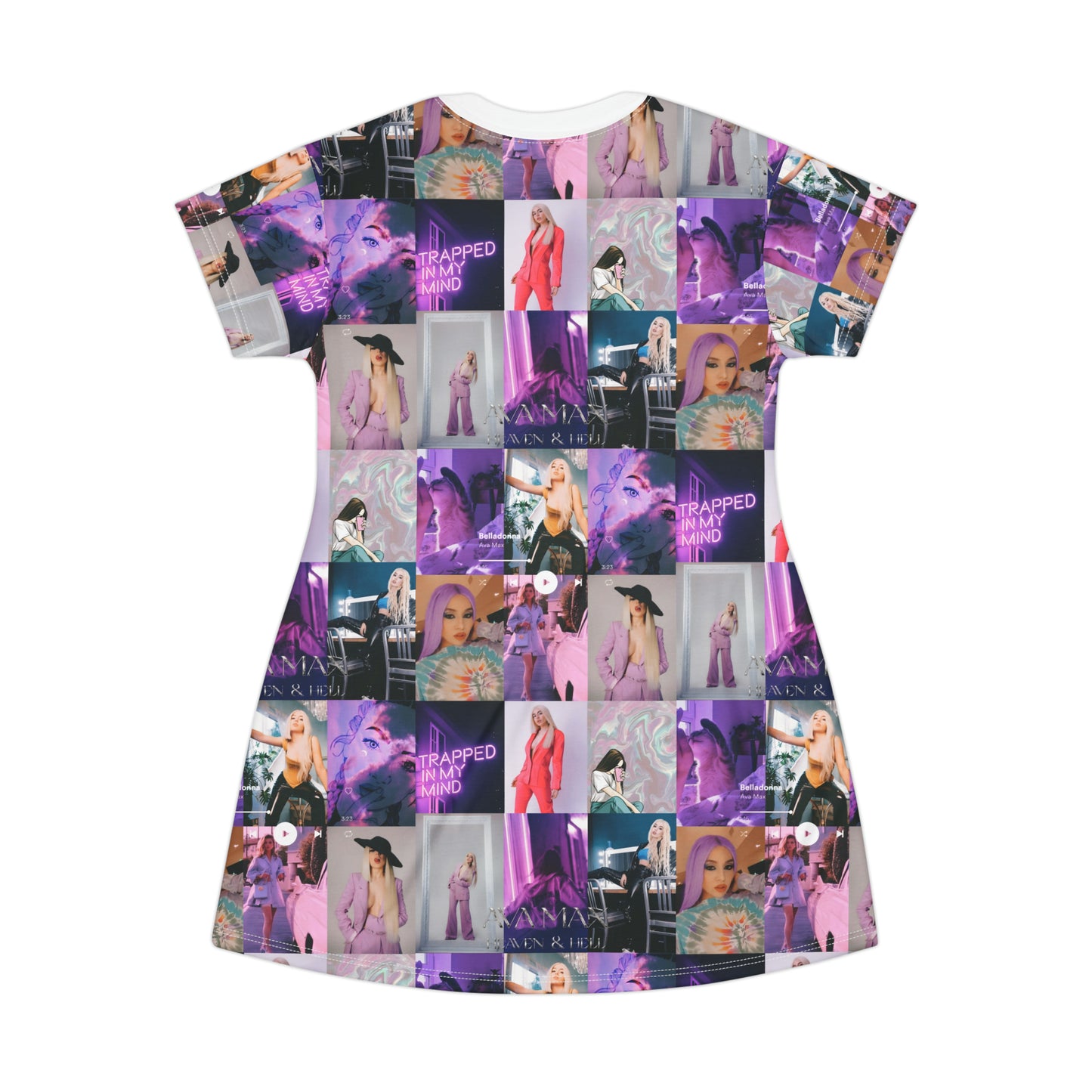 Ava Max Belladonna Photo Collage T-Shirt Dress