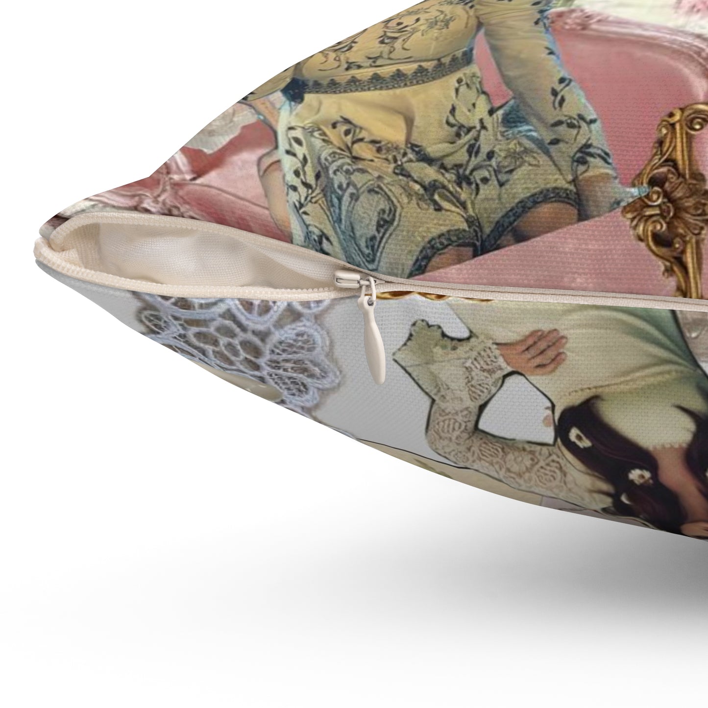 Lana Del Rey Victorian Collage Spun Polyester Square Pillow