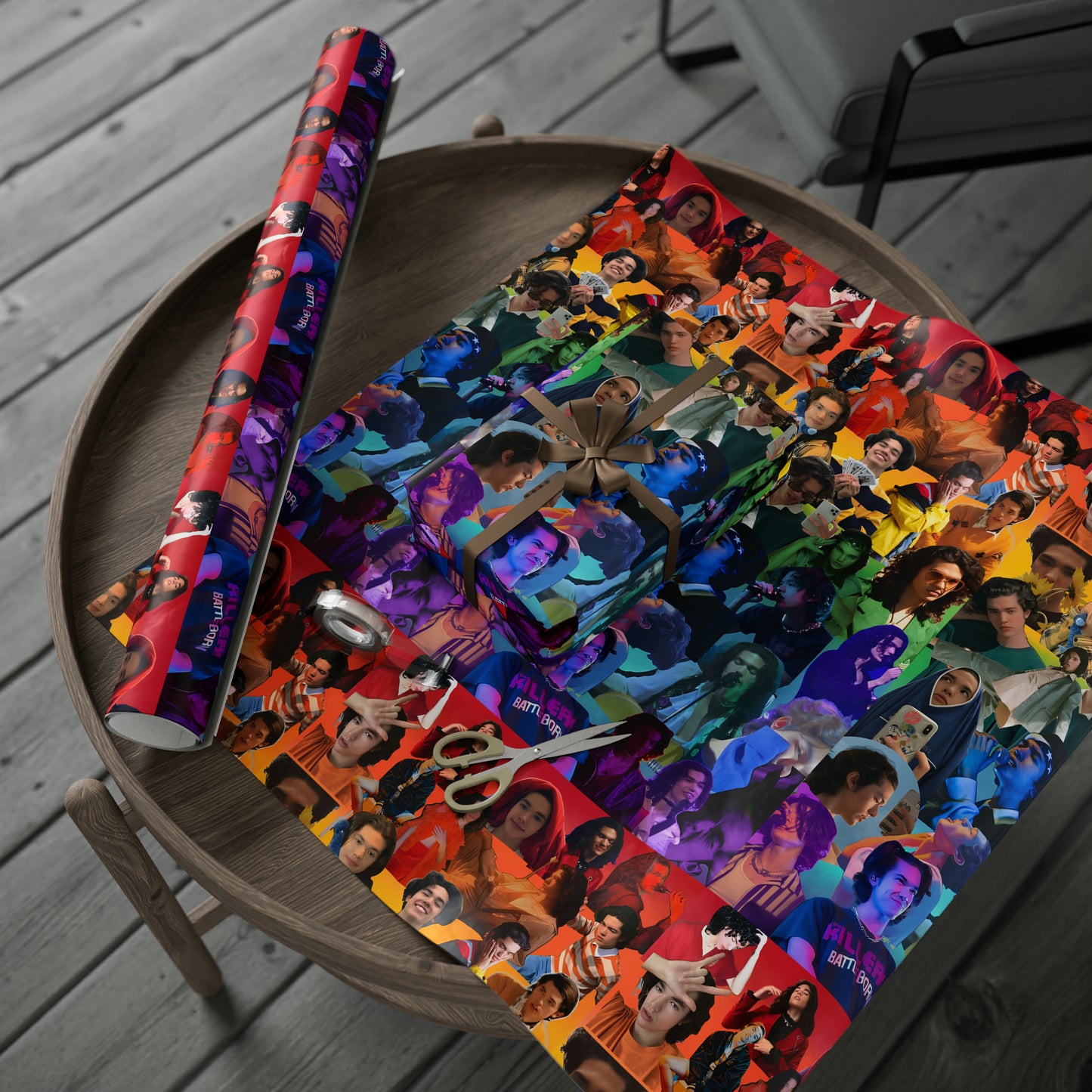 Conan Grey Rainbow Photo Collage Gift Wrapping Paper