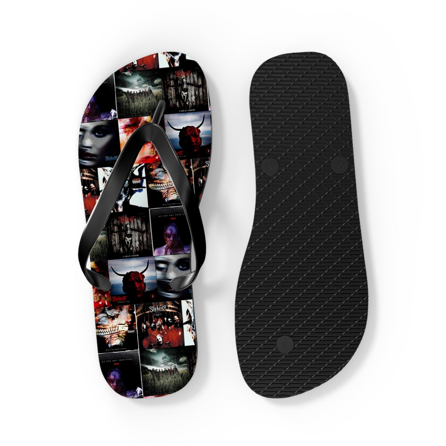 Slipknot Album Art Collage Flip Flops