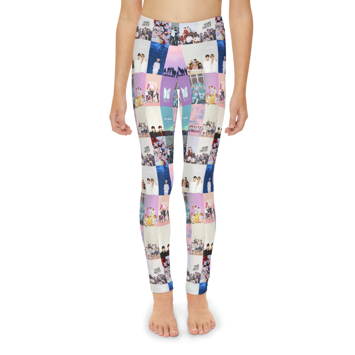 BTS Pastel Aesthetic Collage Youth Leggings