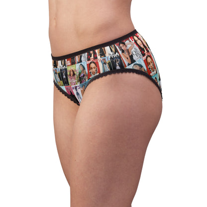 Olivia Rodrigo Magazine Cover Collage Pattern Women's Briefs Panties