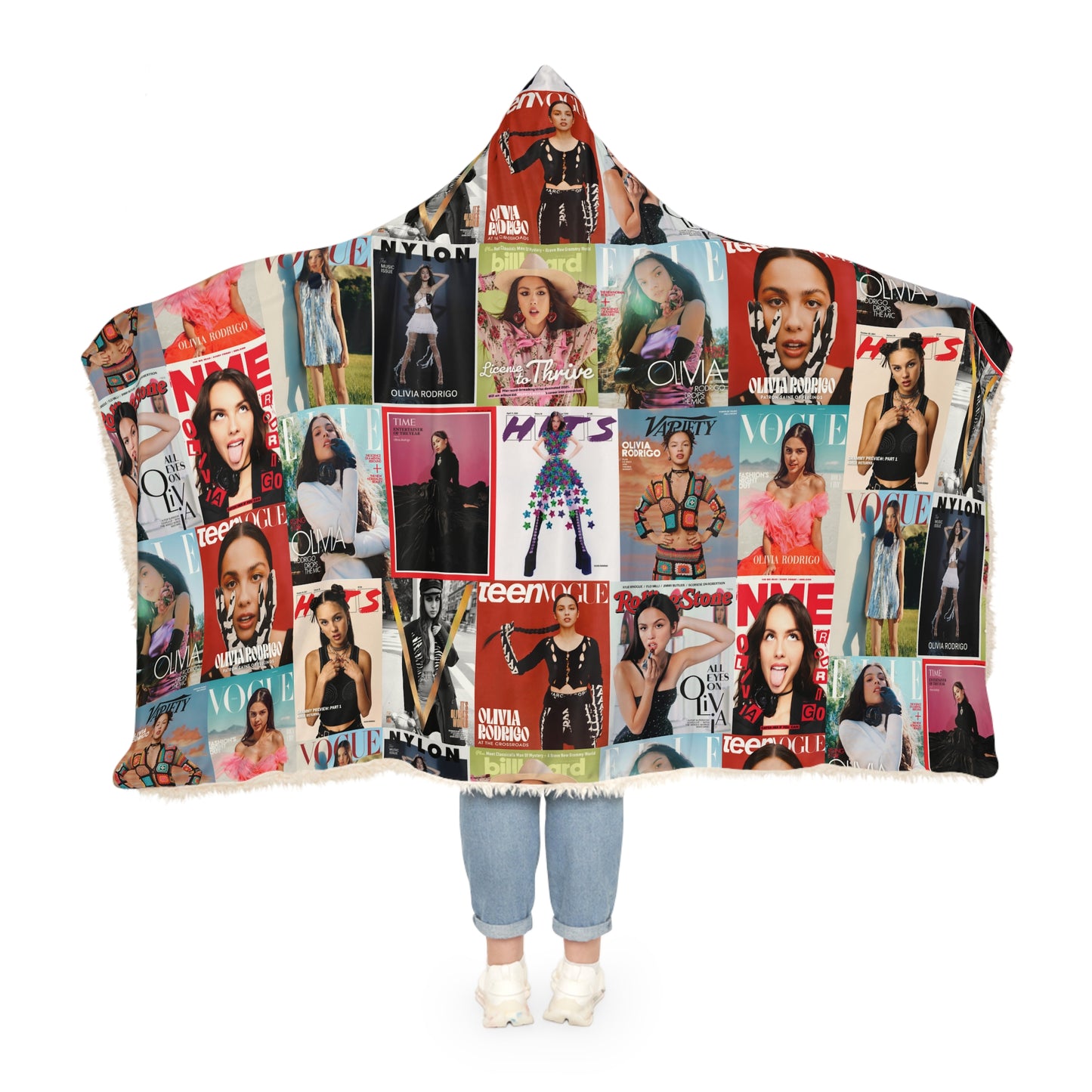 Olivia Rodrigo Magazine Cover Collage Snuggle Blanket