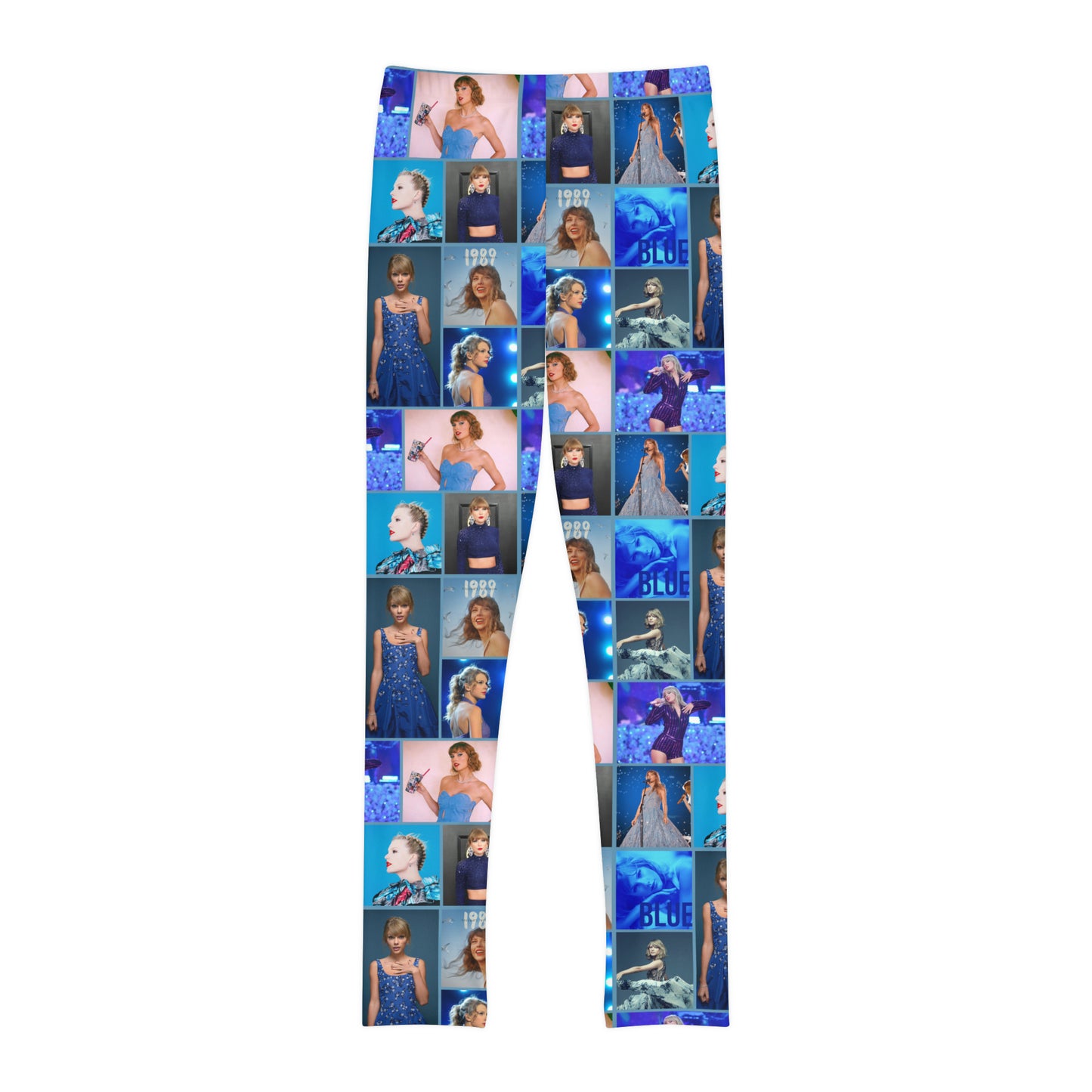 Taylor Swift Blue Dreams Collage Youth Leggings