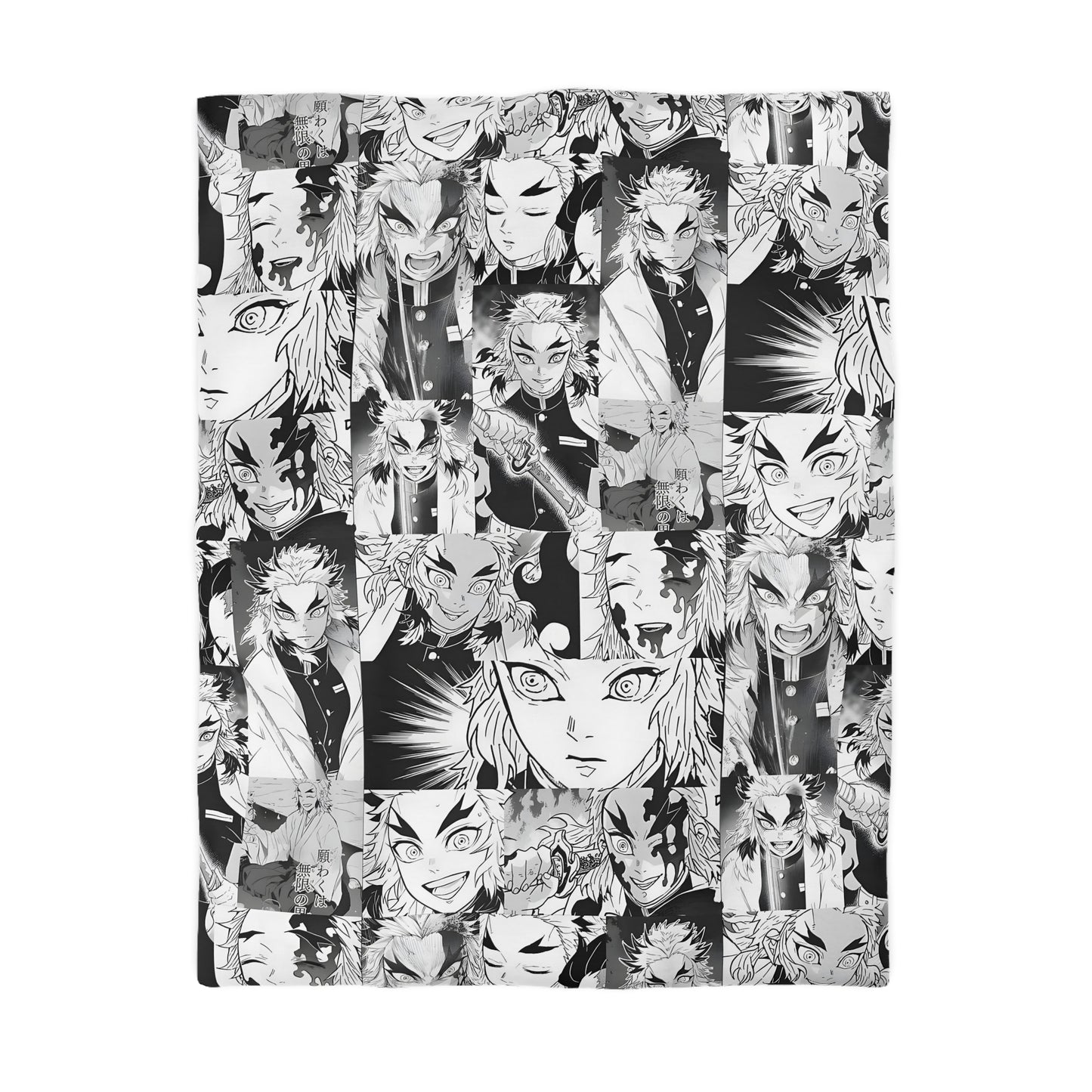 Demon Slayer Kyojuro Rengoku Collage Microfiber Duvet Cover