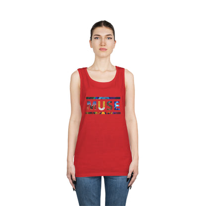 Muse Album Art Letters Unisex Heavy Cotton Tank Top