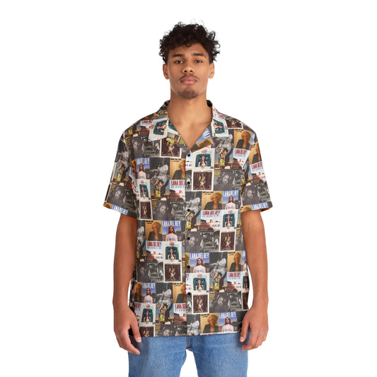 Lana Del Rey Album Cover Collage Men's Hawaiian Shirt