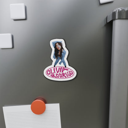 Olivia Rodrigo Look Up Pose Logo Die-Cut Magnets