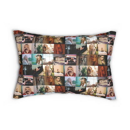 Sabrina Carpenter Album Cover Collage Spun Polyester Lumbar Pillow