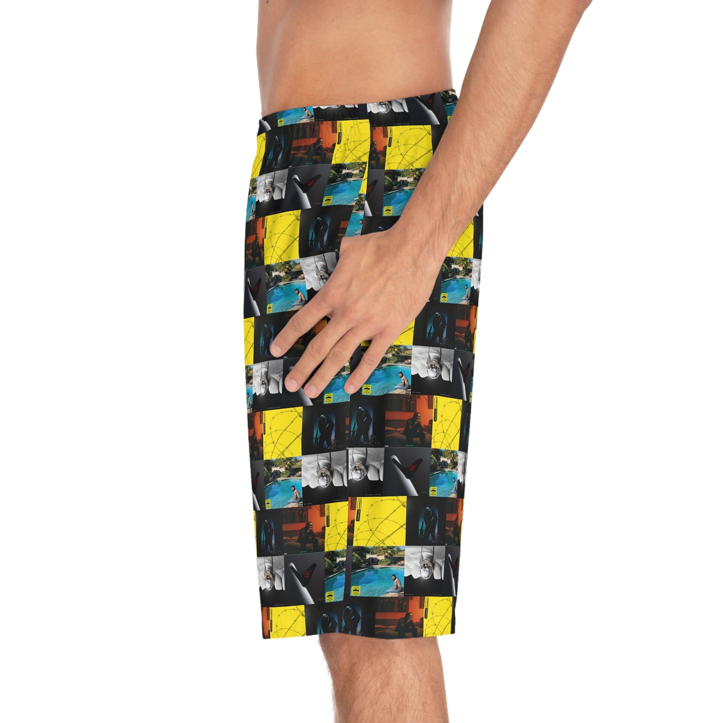 Post Malone Album Art Collage Men's Board Shorts