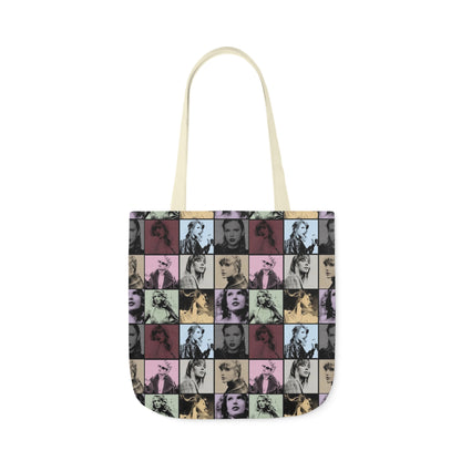 Taylor Swift Eras Collage Polyester Canvas Tote Bag