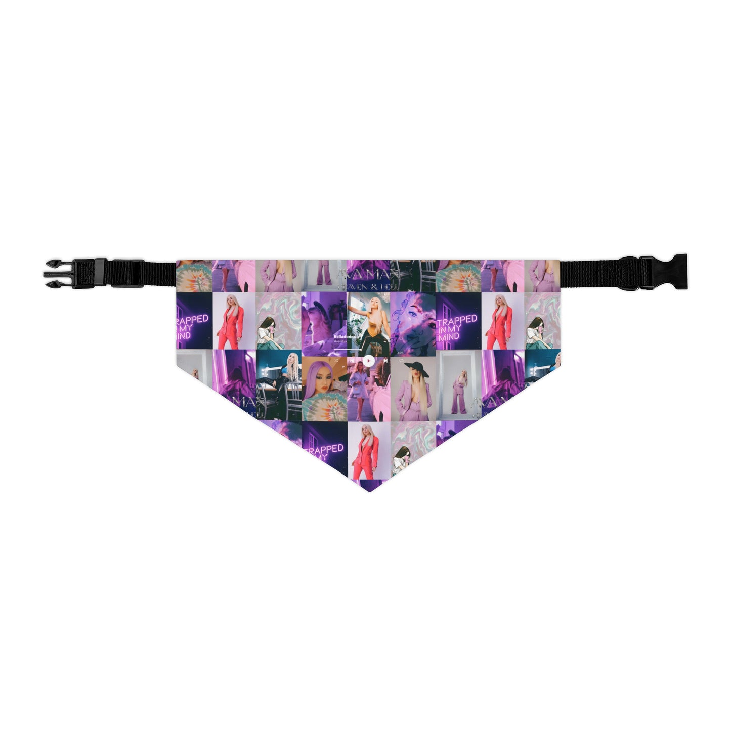 Ava Max Belladonna Photo Collage Pet Bandana Collar