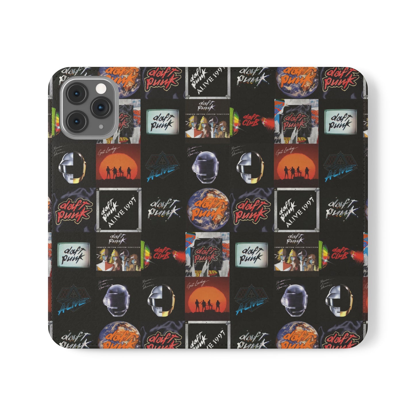 Daft Punk Album Cover Art Collage Phone Flip Case