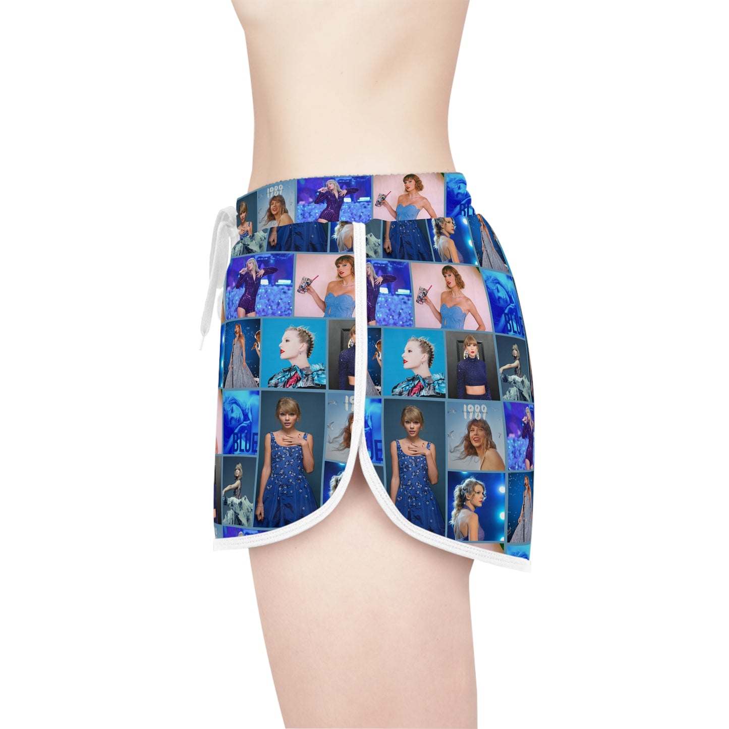 Taylor Swift Blue Aesthetic Collage Women's Relaxed Shorts