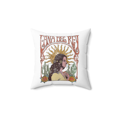 Lana Del Rey Vintage Artwork Spun Polyester Square Pillow