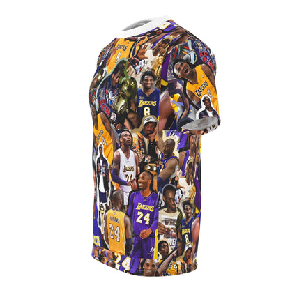 Kobe Bryant Career Moments Photo Collage Unisex Cut & Sew Tee