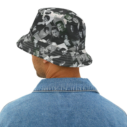 Charlie Puth Black And White Portraits Collage Bucket Hat