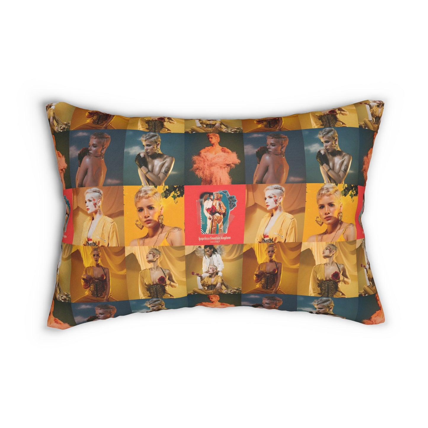 Halsey Hopeless Fountain Kingdom Mosaic Spun Polyester Lumbar Pillow