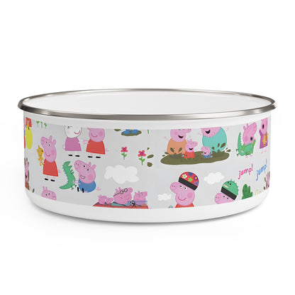 Peppa Pig Oink Oink Collage Enamel Bowl