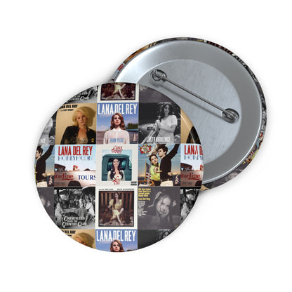 Lana Del Rey Album Cover Collage Round Pin