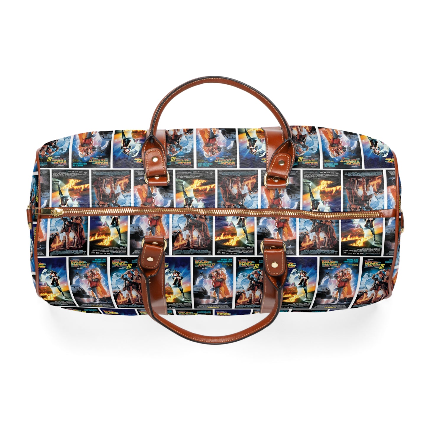 Back To The Future Movie Posters Collage Waterproof Travel Bag