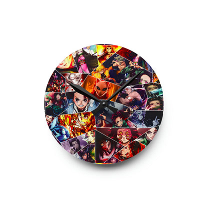 Demon Slayer Reflections Collage Acrylic Wall Clock