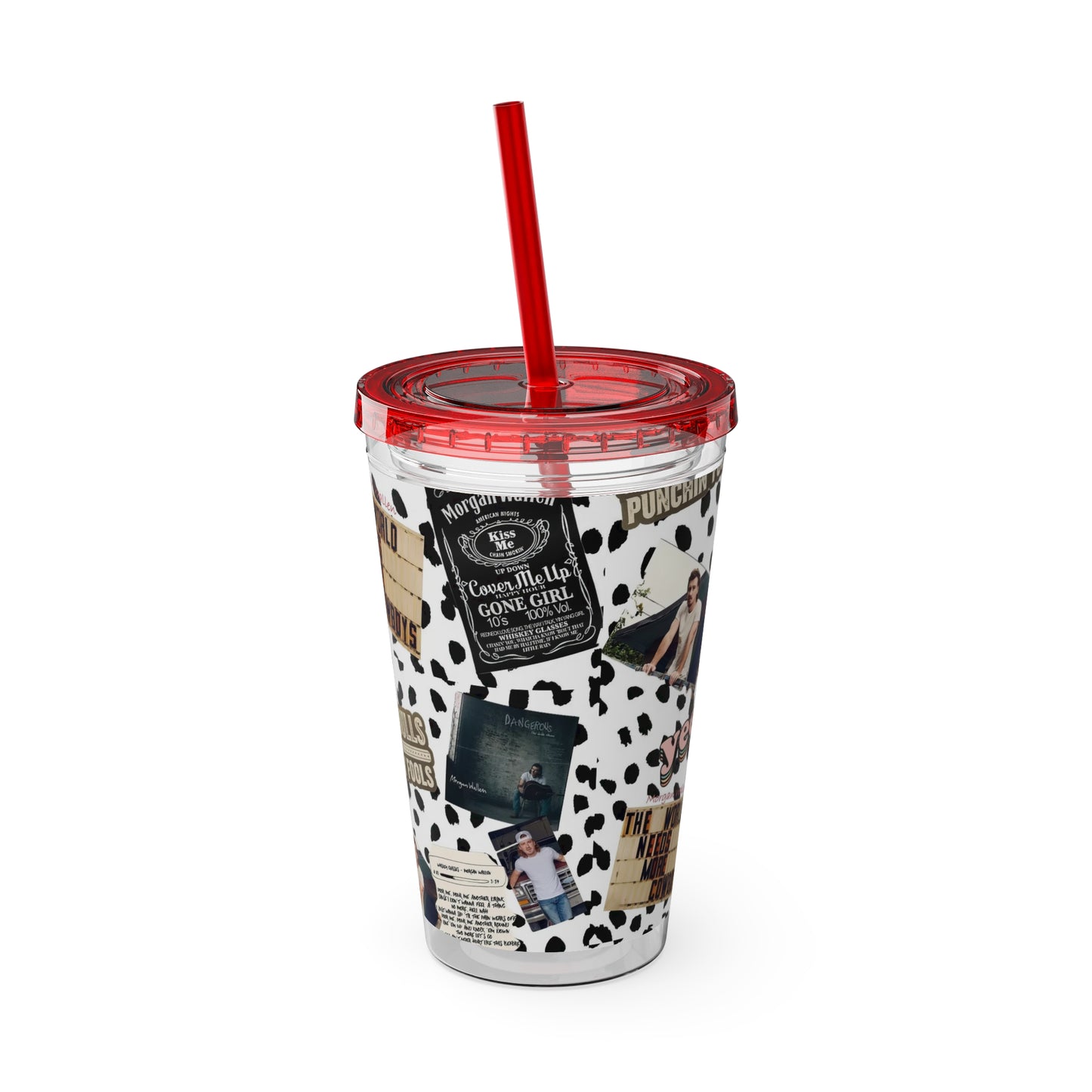 Morgan Wallen Yeehaw Collage Sunsplash Tumbler with Straw