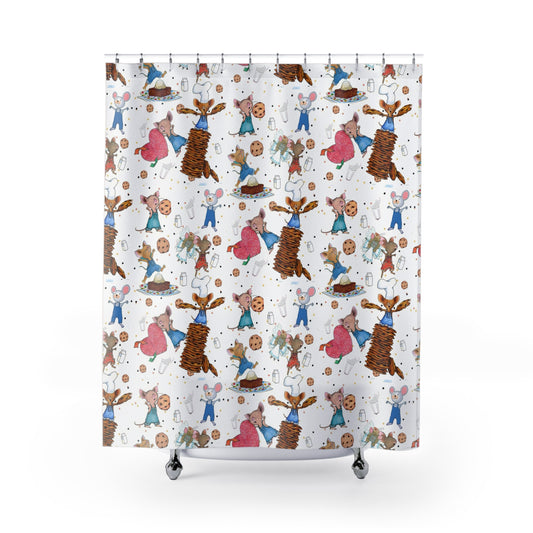 If You Give A Mouse A Cookie Collage Shower Curtains