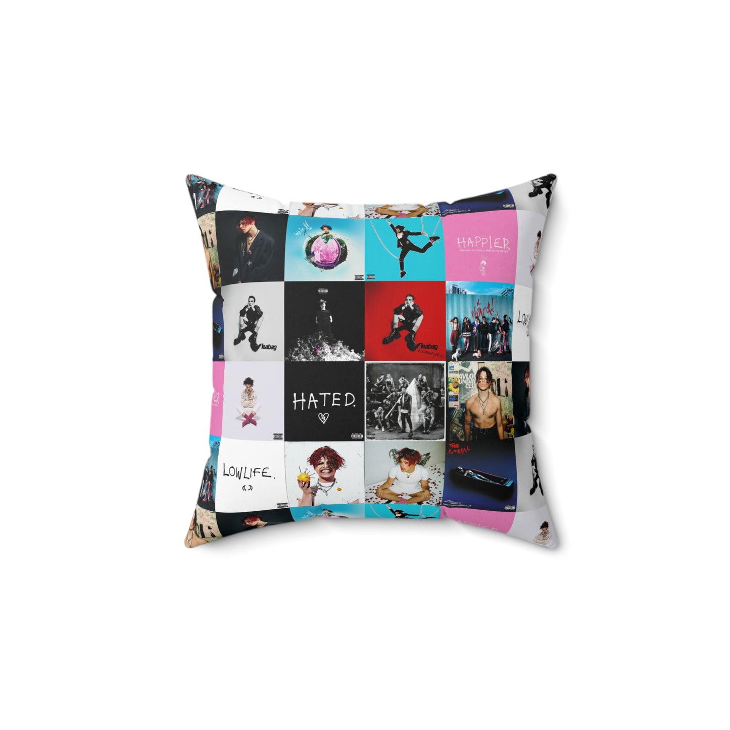 YUNGBLUD Album Cover Art Collage Spun Polyester Square Pillow