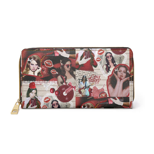 Lana Del Rey Cherry Coke Collage Zipper Wallet