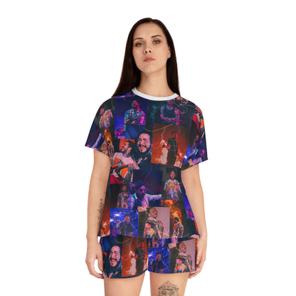 Post Malone Lightning Photo Collage Women's Short Pajama Set