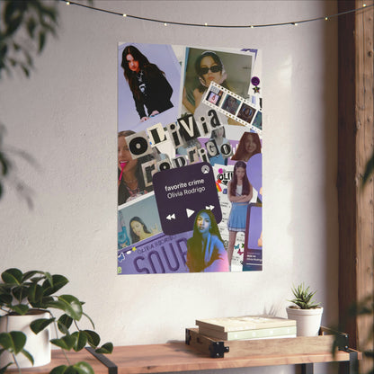 Olivia Rodrigo Deja Vu Collage Matte Poster