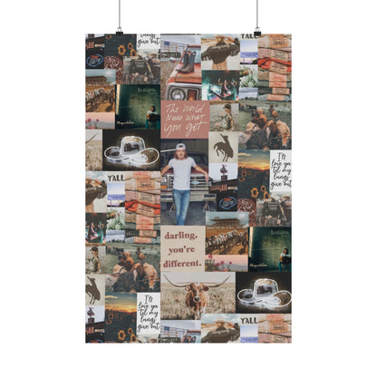 Morgan Wallen Darling You're Different Collage Matte Poster