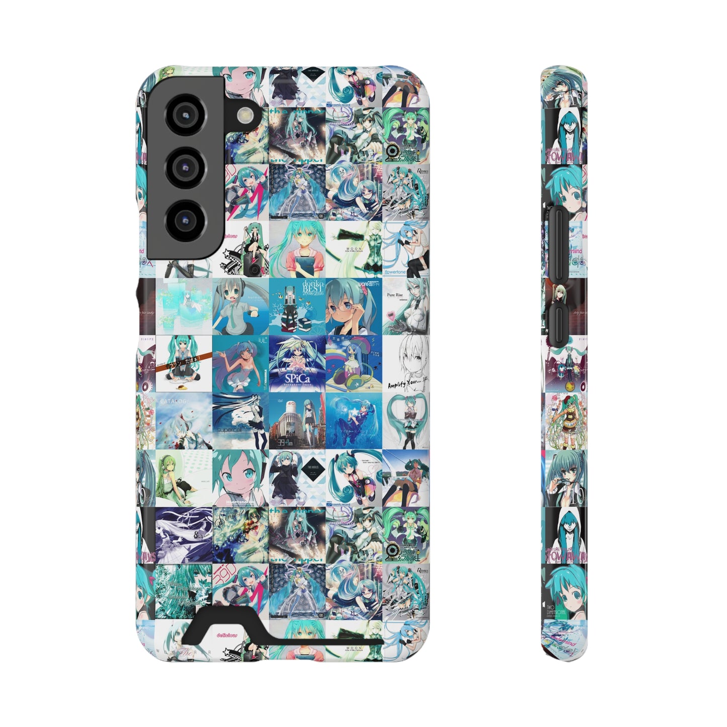 Hatsune Miku Album Cover Collage Phone Case With Card Holder