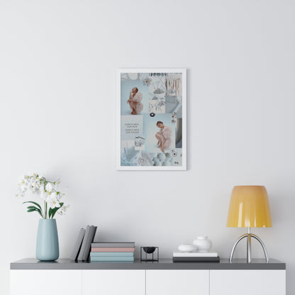 Olivia Rodrigo White Aesthetic Collage Framed Print