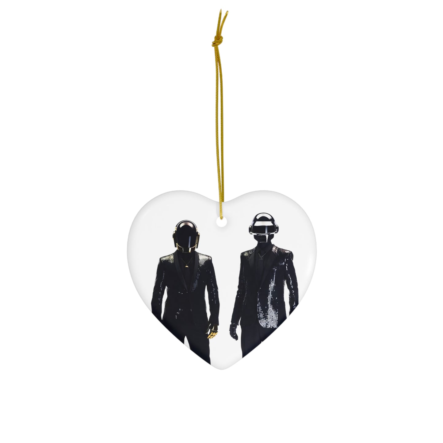 Daft Punk Standing In Black Suits Ceramic Ornament