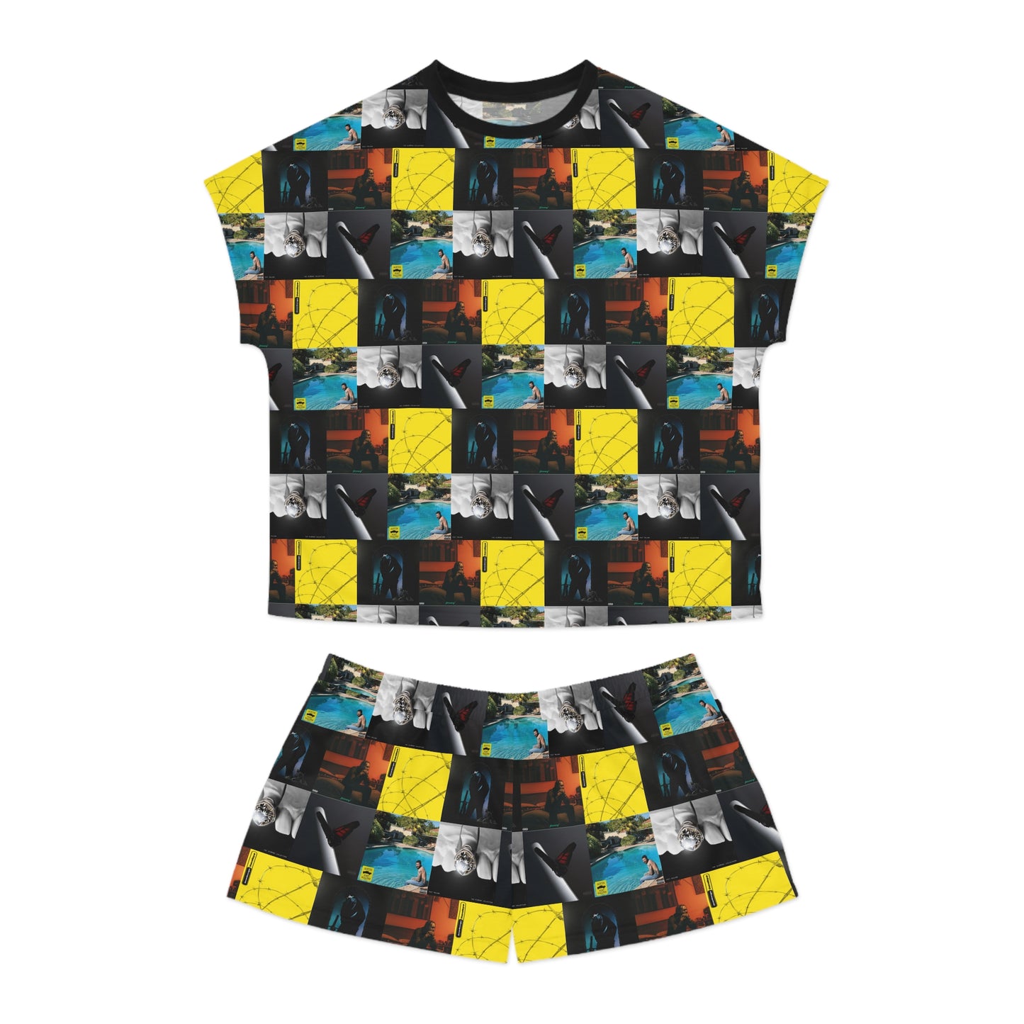 Post Malone Album Art Collage Women's Short Pajama Set