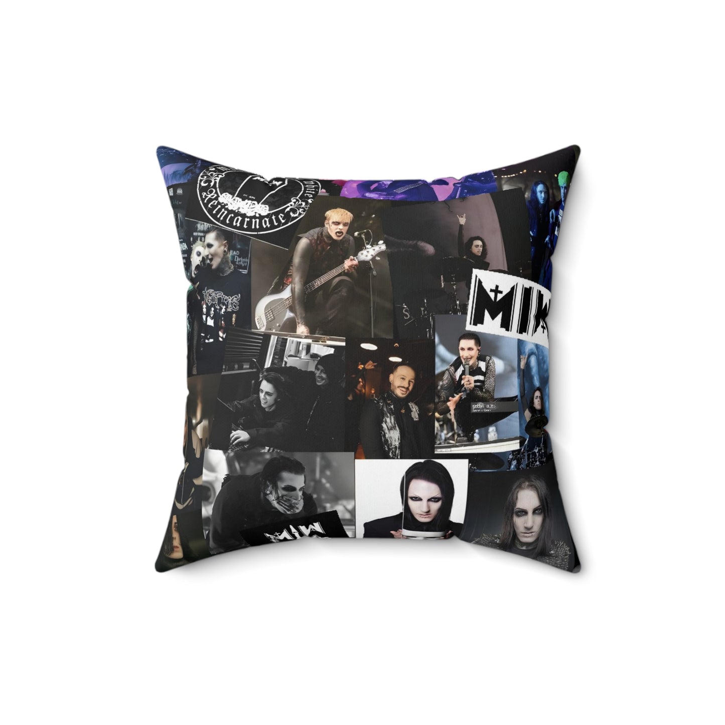 Motionless In White Photo Collage Spun Polyester Square Pillow