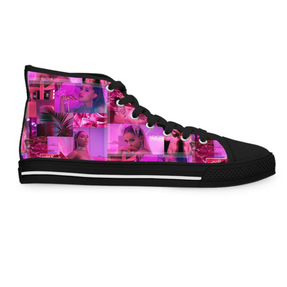Ariana Grande 7 Rings Collage Women's High Top Sneakers