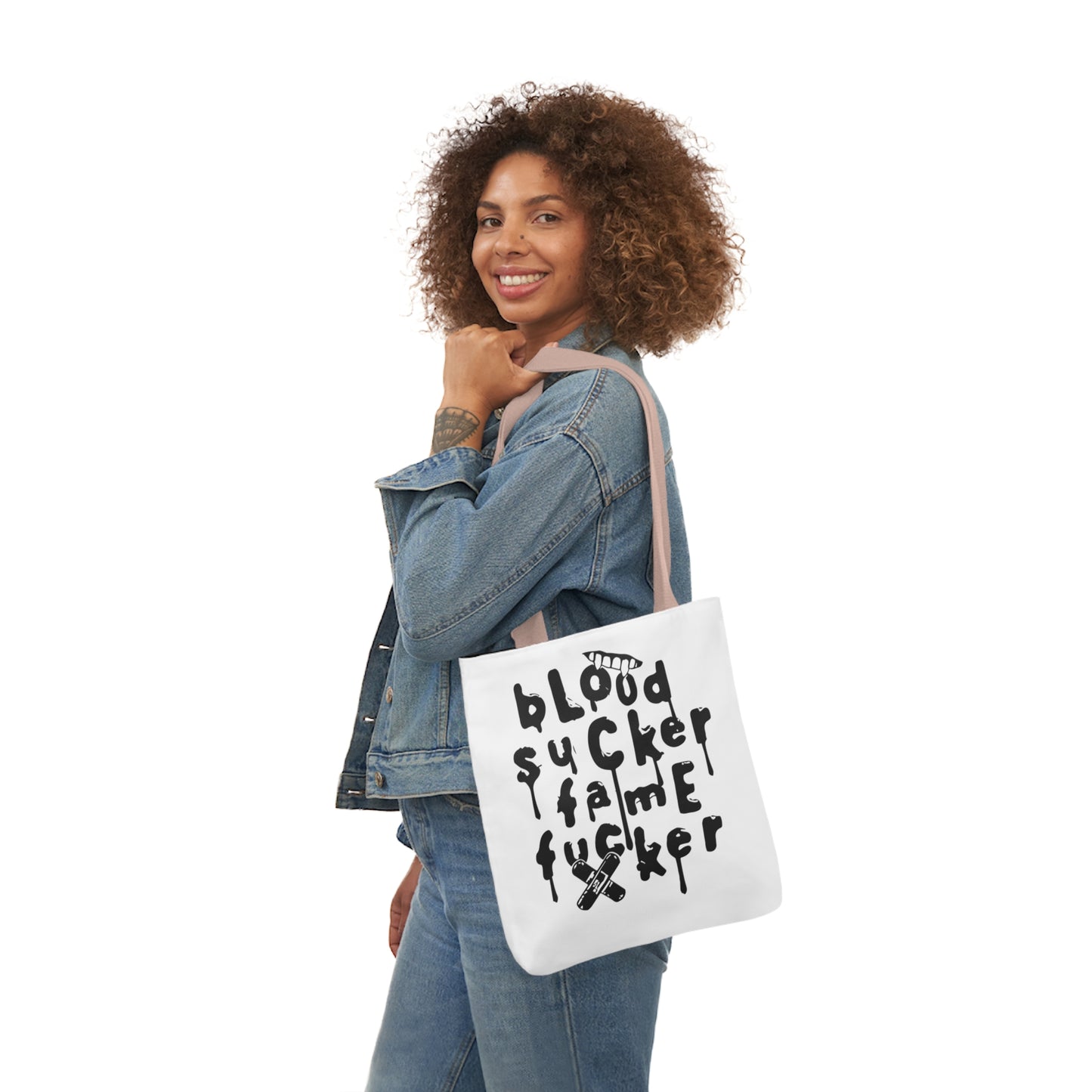 Olivia Rodrigo Blood Sucker Fame Fucker Polyester Canvas Tote Bag