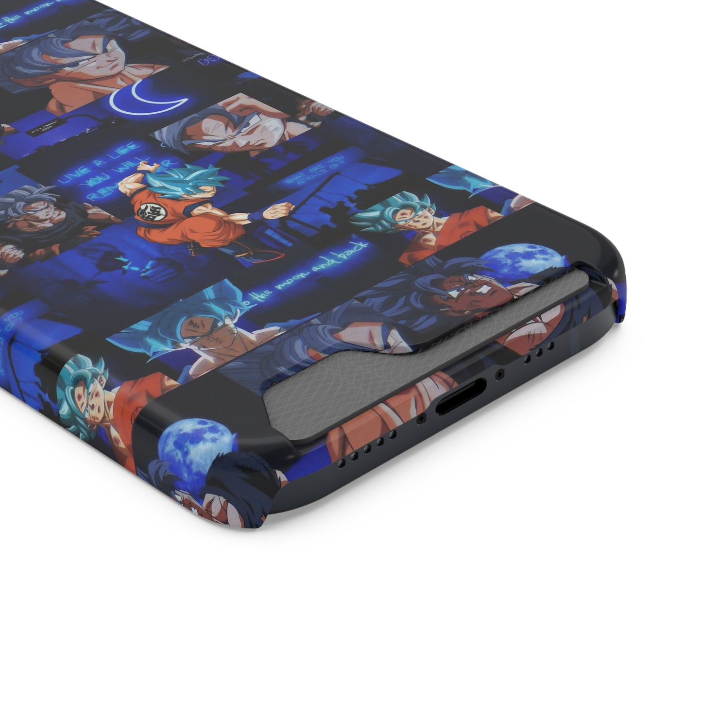 Dragon Ball Z Saiyan Moonlight Collage Phone Case With Card Holder