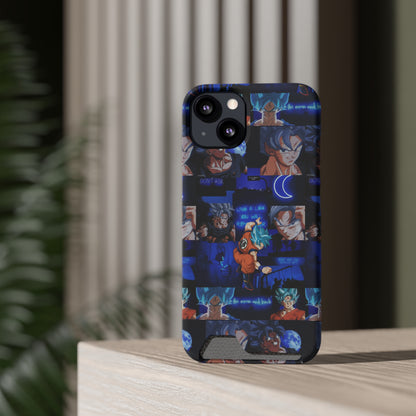 Dragon Ball Z Saiyan Moonlight Collage Phone Case With Card Holder