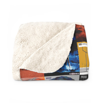 Muse Album Cover Collage Sherpa Fleece Blanket