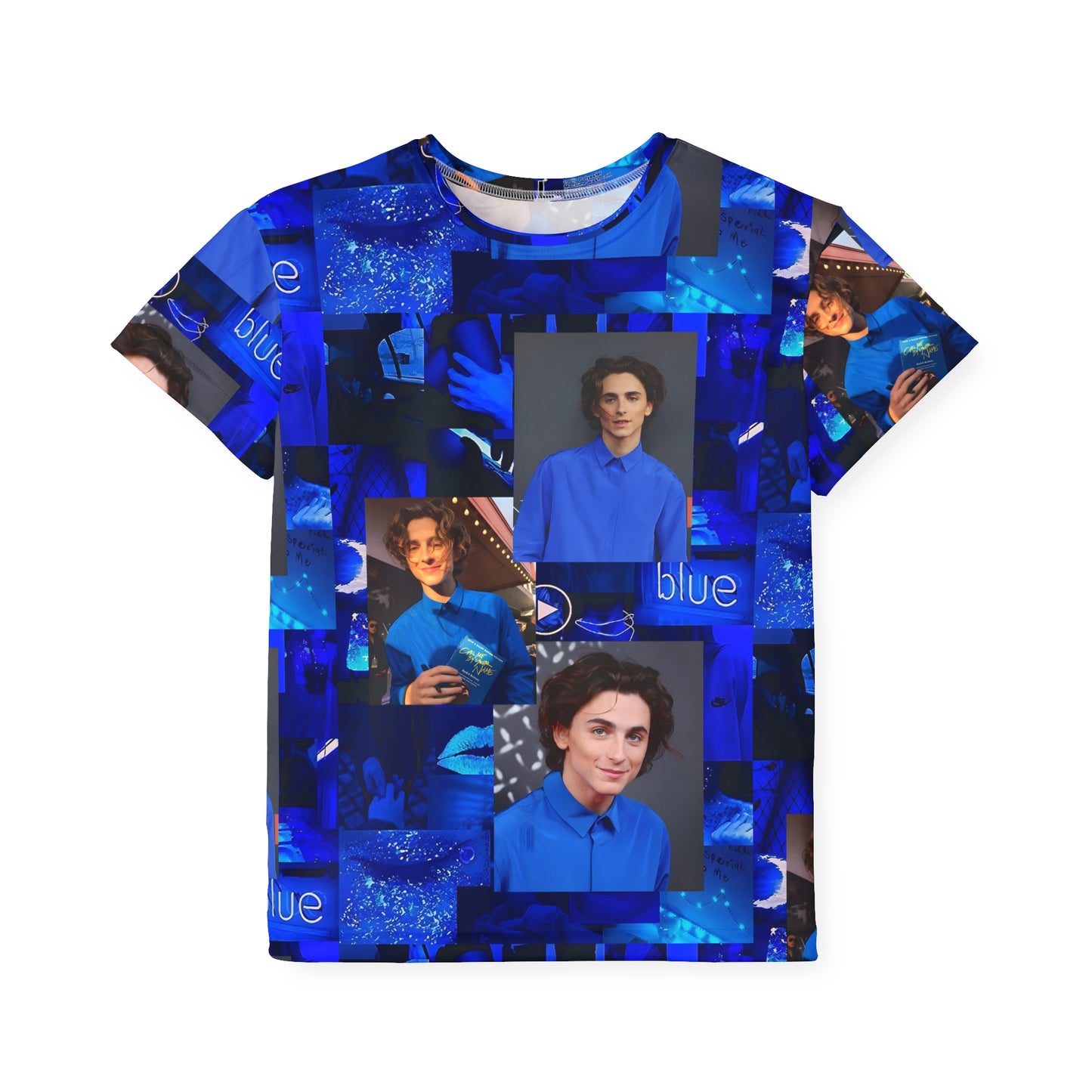 Timothee Chalamet Cool Blue Collage Kids Sports Jersey