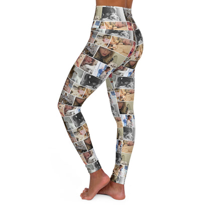 Taylor Swift's Cats Collage Pattern High Waisted Yoga Leggings