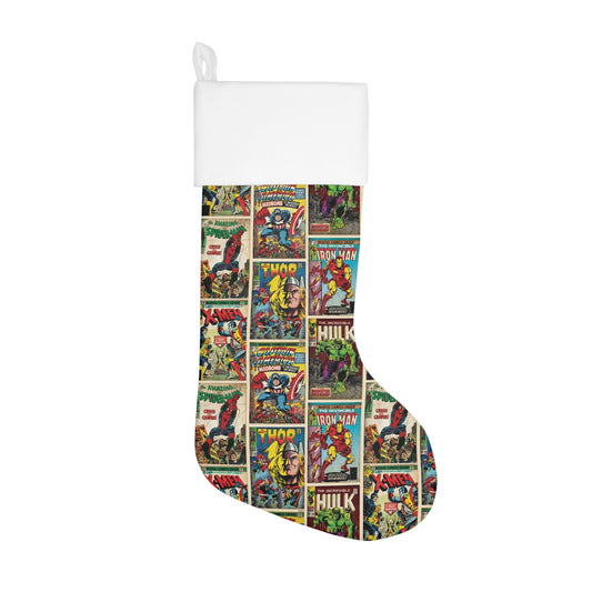 Marvel Comic Book Cover Collage Christmas Holiday Stocking