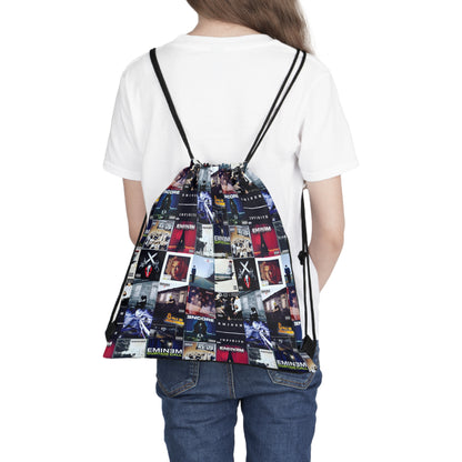 Eminem Album Art Cover Collage Outdoor Drawstring Bag