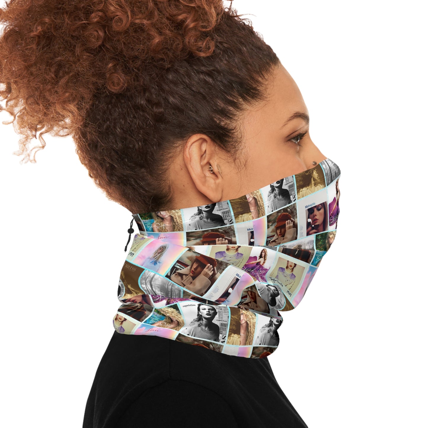 Taylor Swift Album Art Collage Winter Neck Gaiter With Drawstring