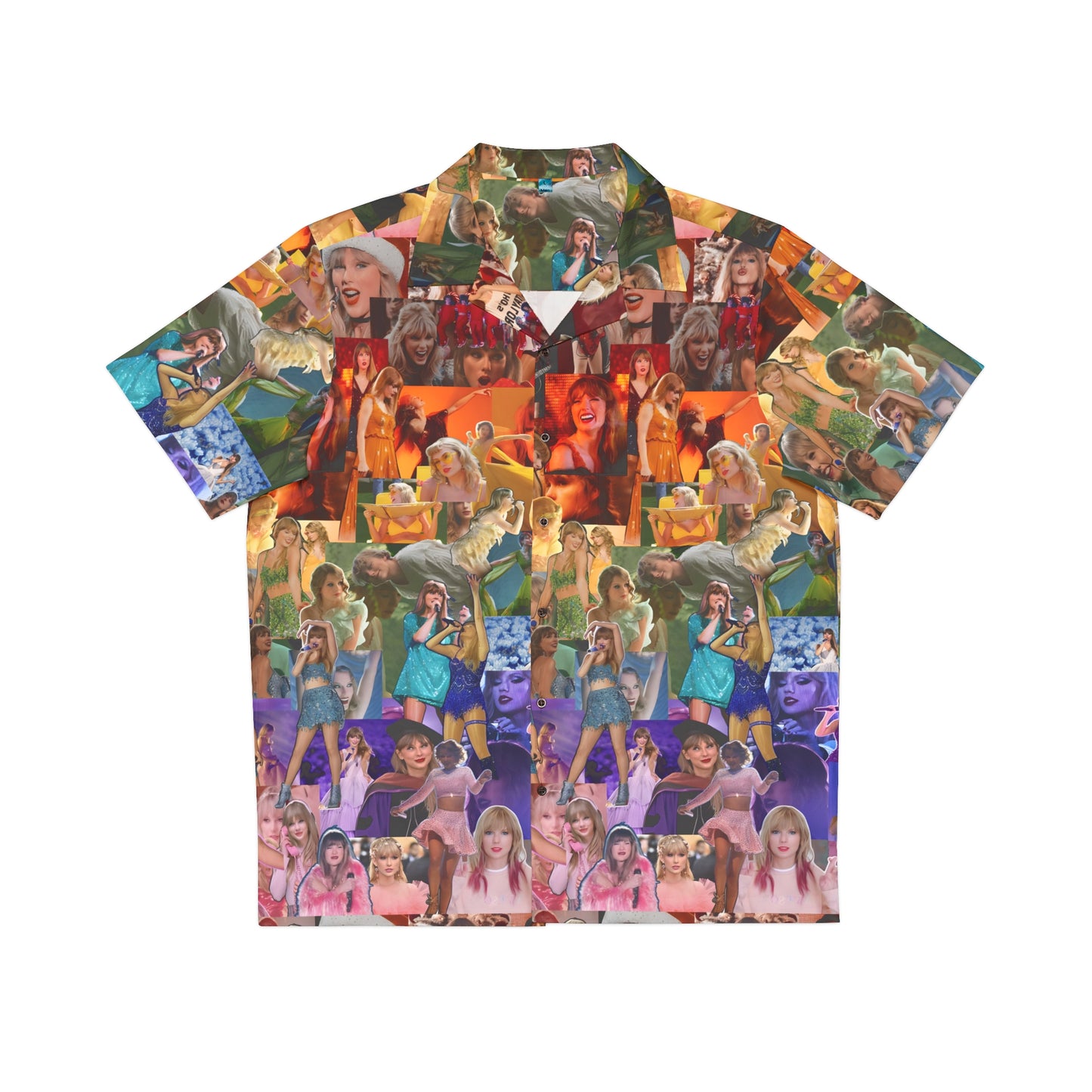 Taylor Swift Rainbow Photo Collage Men's Hawaiian Shirt