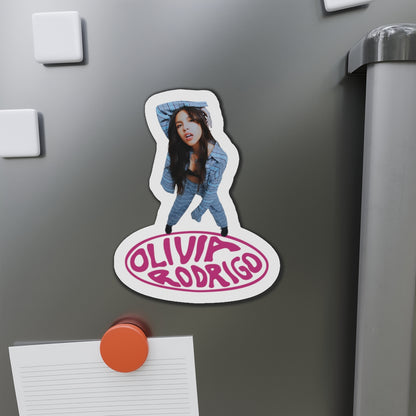 Olivia Rodrigo Look Up Pose Logo Die-Cut Magnets